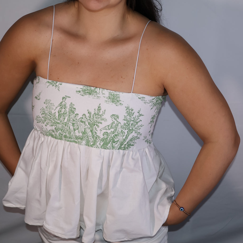 The Toile Peplum Top