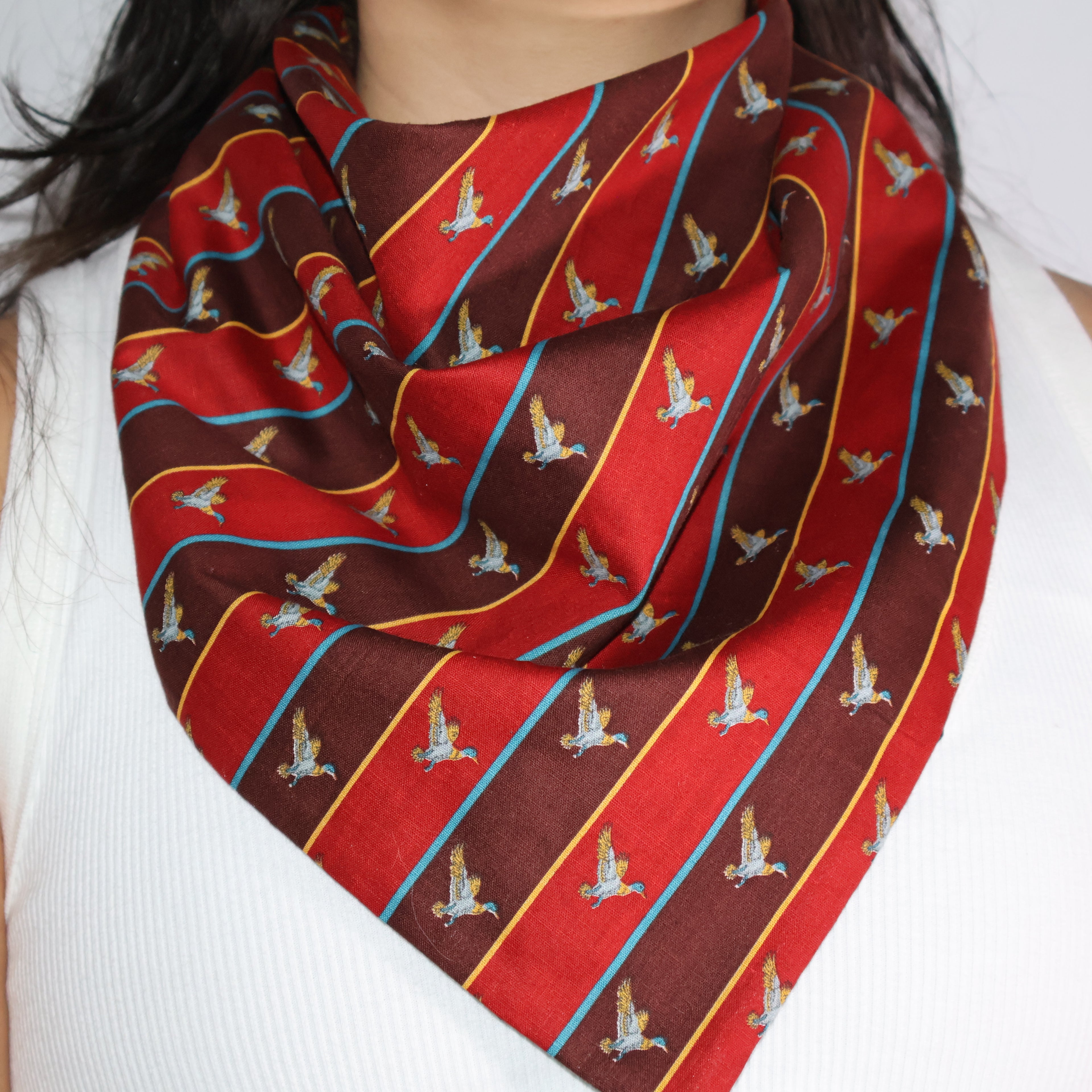 Stripped duck neck scarf