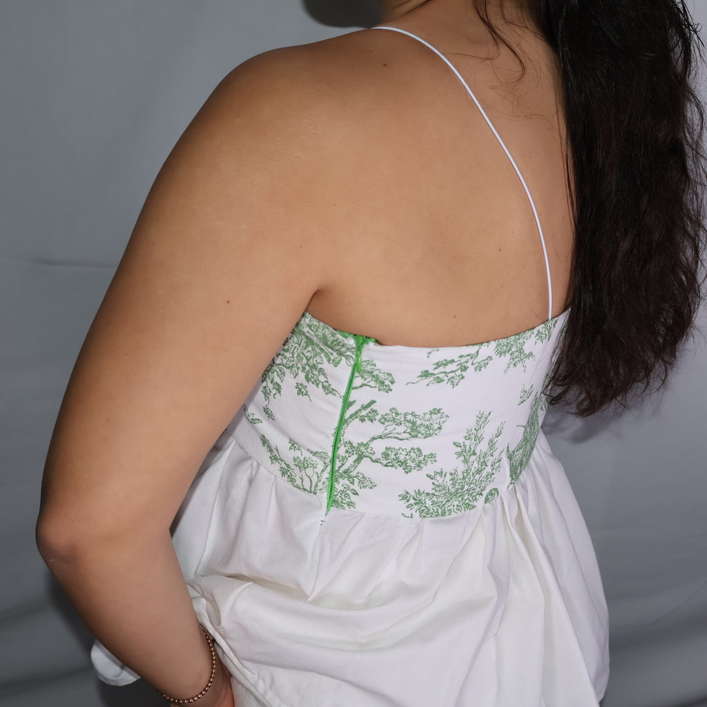 The Toile Peplum Top