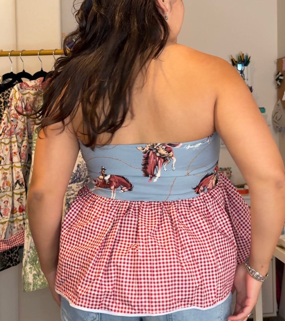 The Prairie Halter Peplum Top