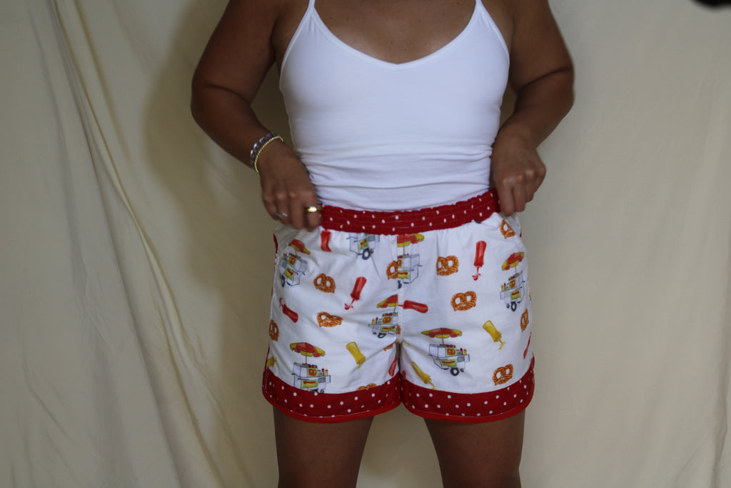 Hotdog in the Hamptons- Picnic Dot Shorts