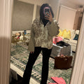 Brown Toile Tan Sleeve