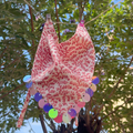 Pink sequin scarf